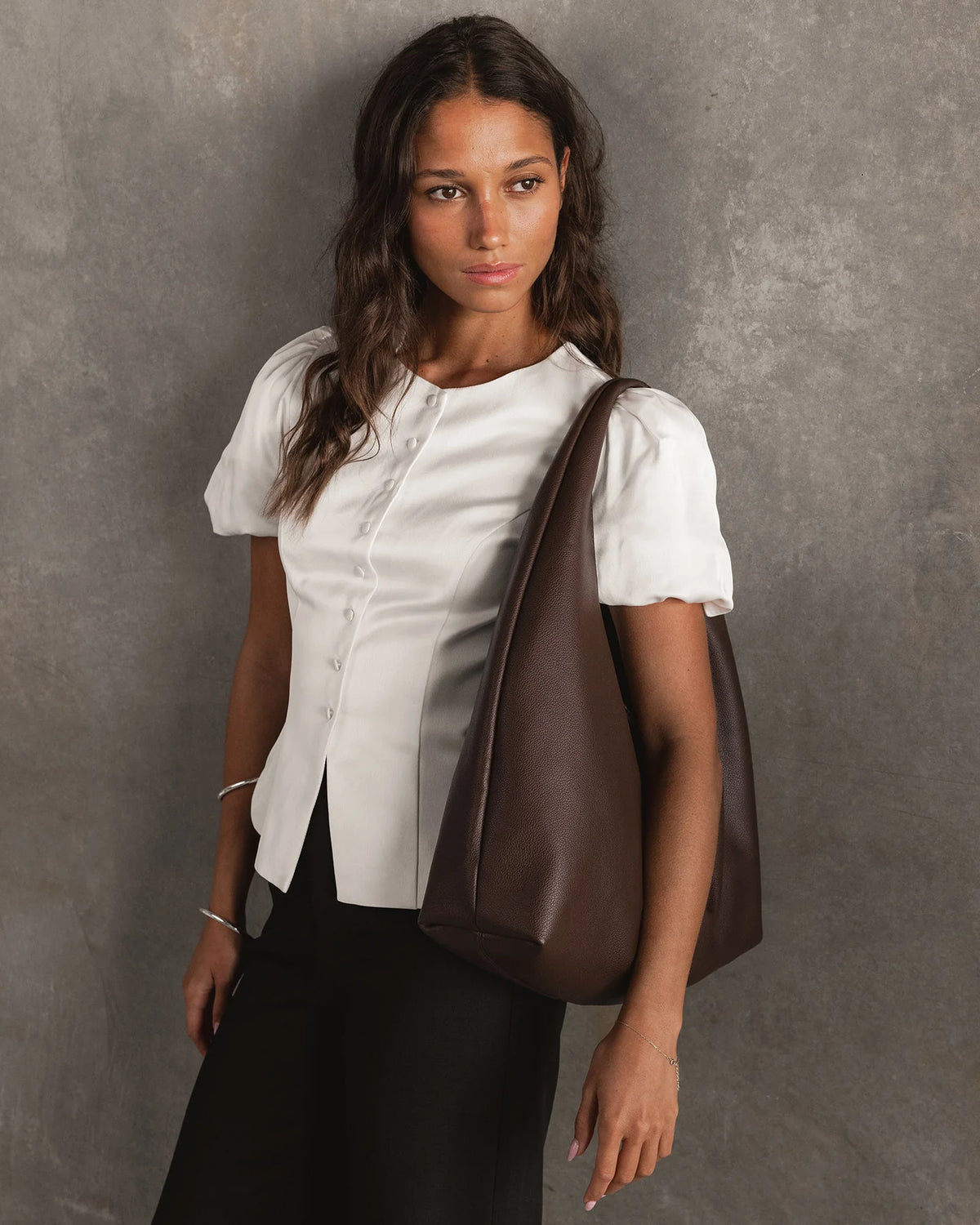 Monaco Shoulder Bag - Chocolate