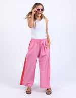 Frances Stripe Pant - Strawberry Pink