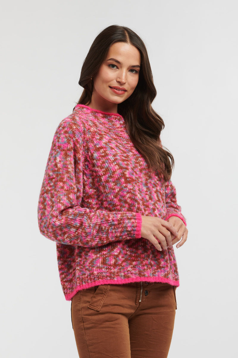 Speckled Knit - Fuxia