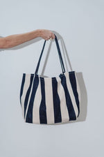 Rayas Tote Bag - Navy Stripe