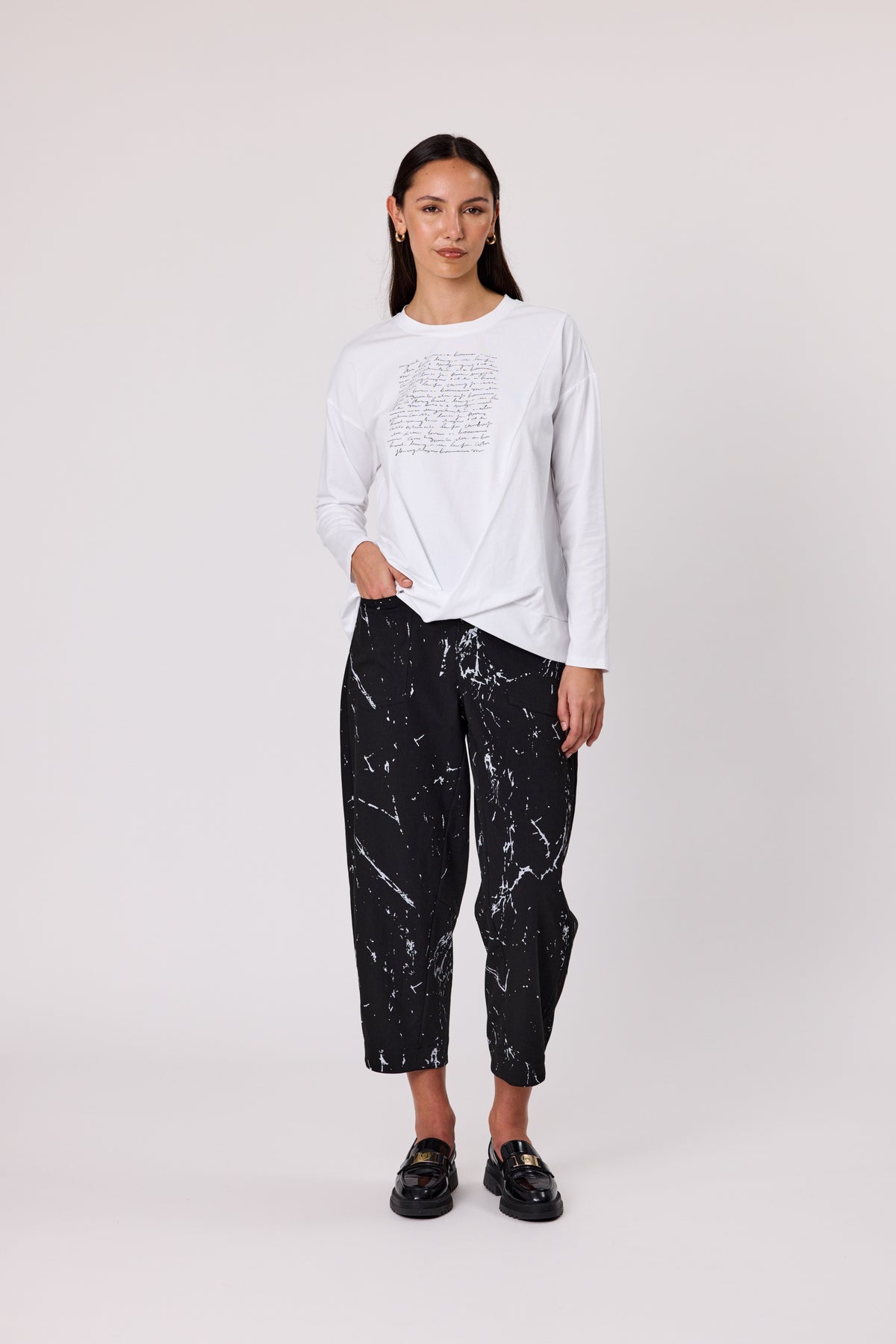 Prism Long Sleeve Tee - White