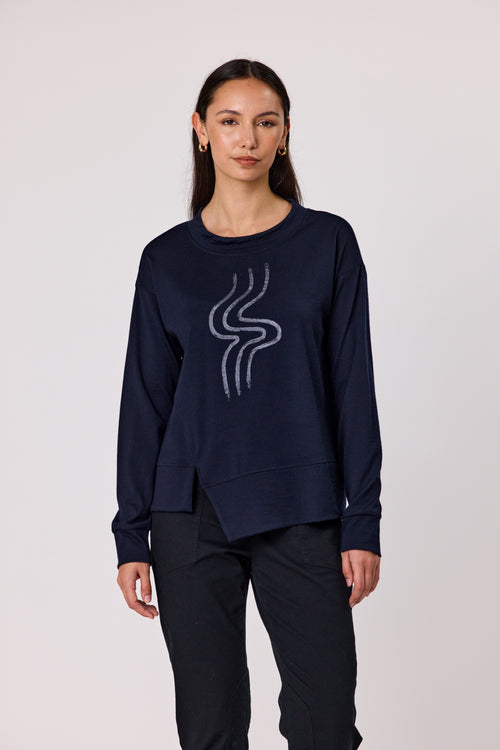 Hazel Merino Top - Ink - Girl Next Door Fashion