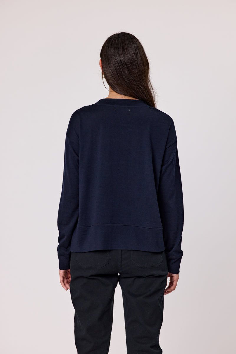 Hazel Merino Top - Ink - Girl Next Door Fashion