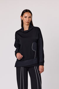 Stella Merino Pocket Top - Black
