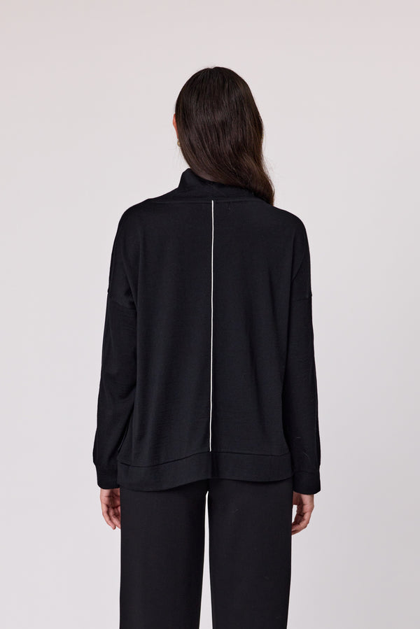 Stella Merino Pocket Top - Black