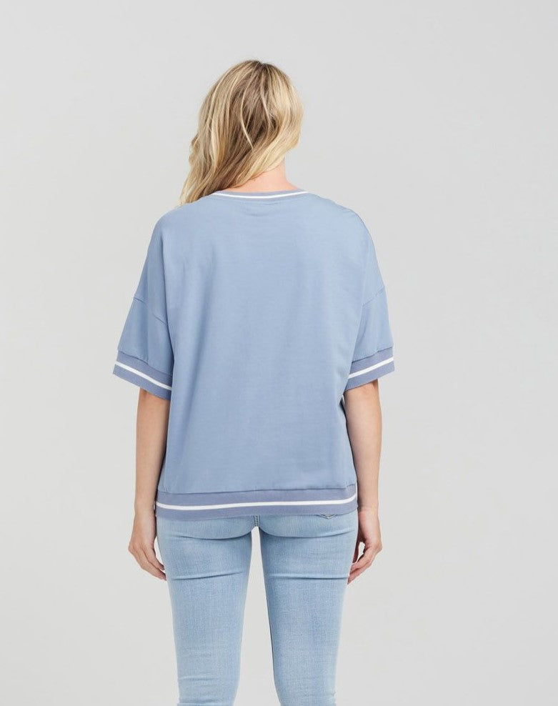 Gemma Top - Washed Blue