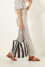 Rayas Tote Bag - Navy Stripe