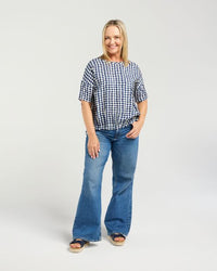 Nakita Top - Blue Check