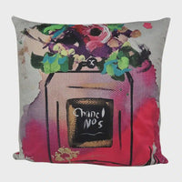 Art Cushion Velvet No 5 Floral - Pink
