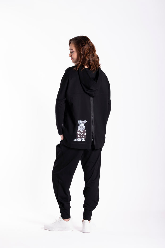 Hoodie Noir Dog - Black