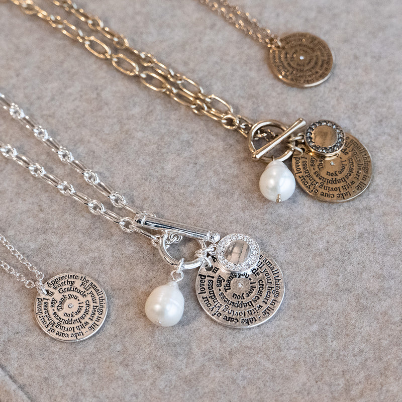 2018-1204 Note To Self Necklace - Silver