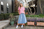 Greta Denim Skirt - Light Blue Wash