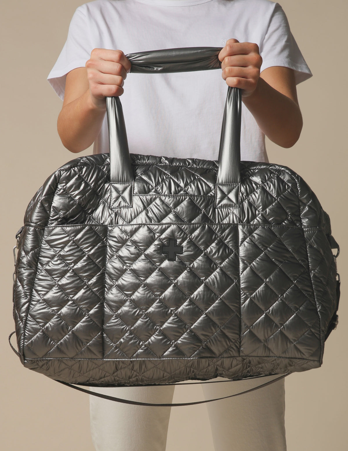 Overnight Bag Quilted - Gunmetal