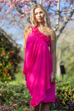 Oceans Apart Dress - Fluro Pink