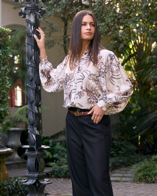 Opulence Shirt - Winter White - Girl Next Door Fashion