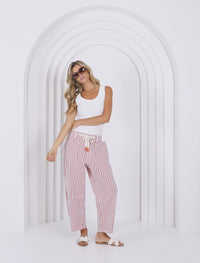 Carter Barrel Jean - Rust Stripe - Preorder