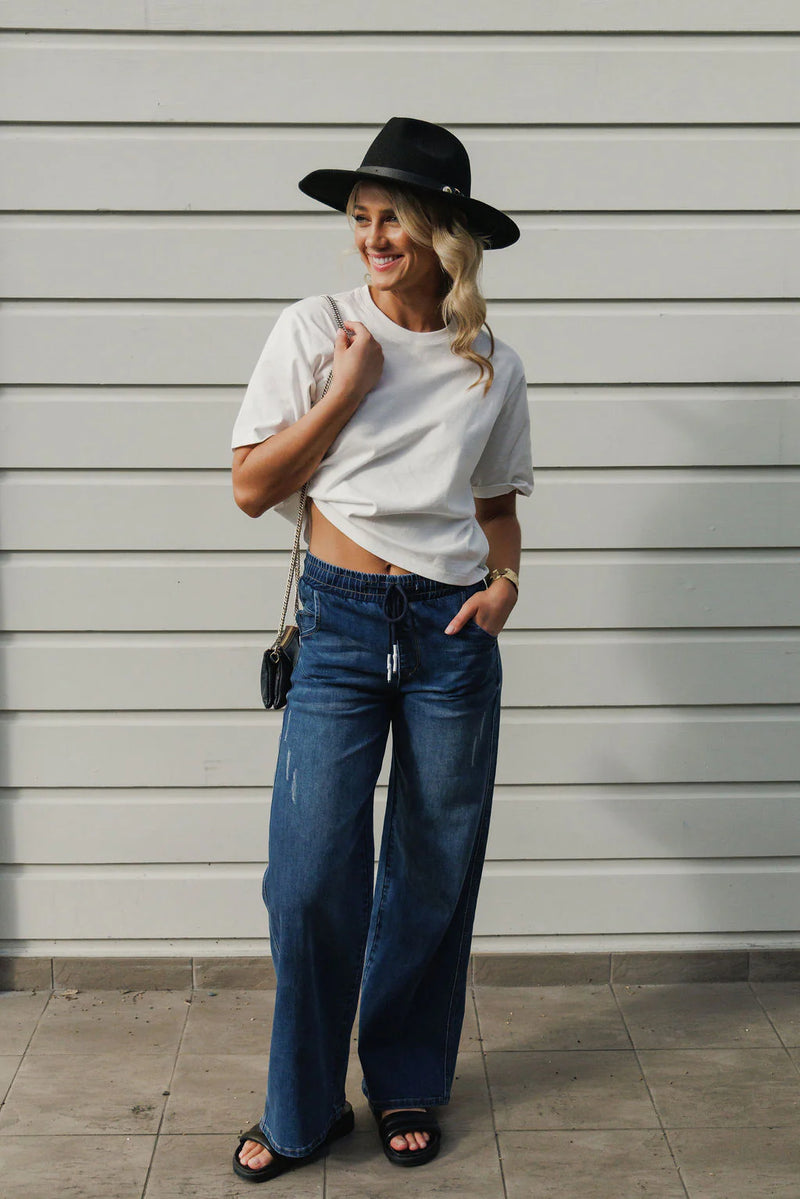 Palazzo Jeans - Blue Wash