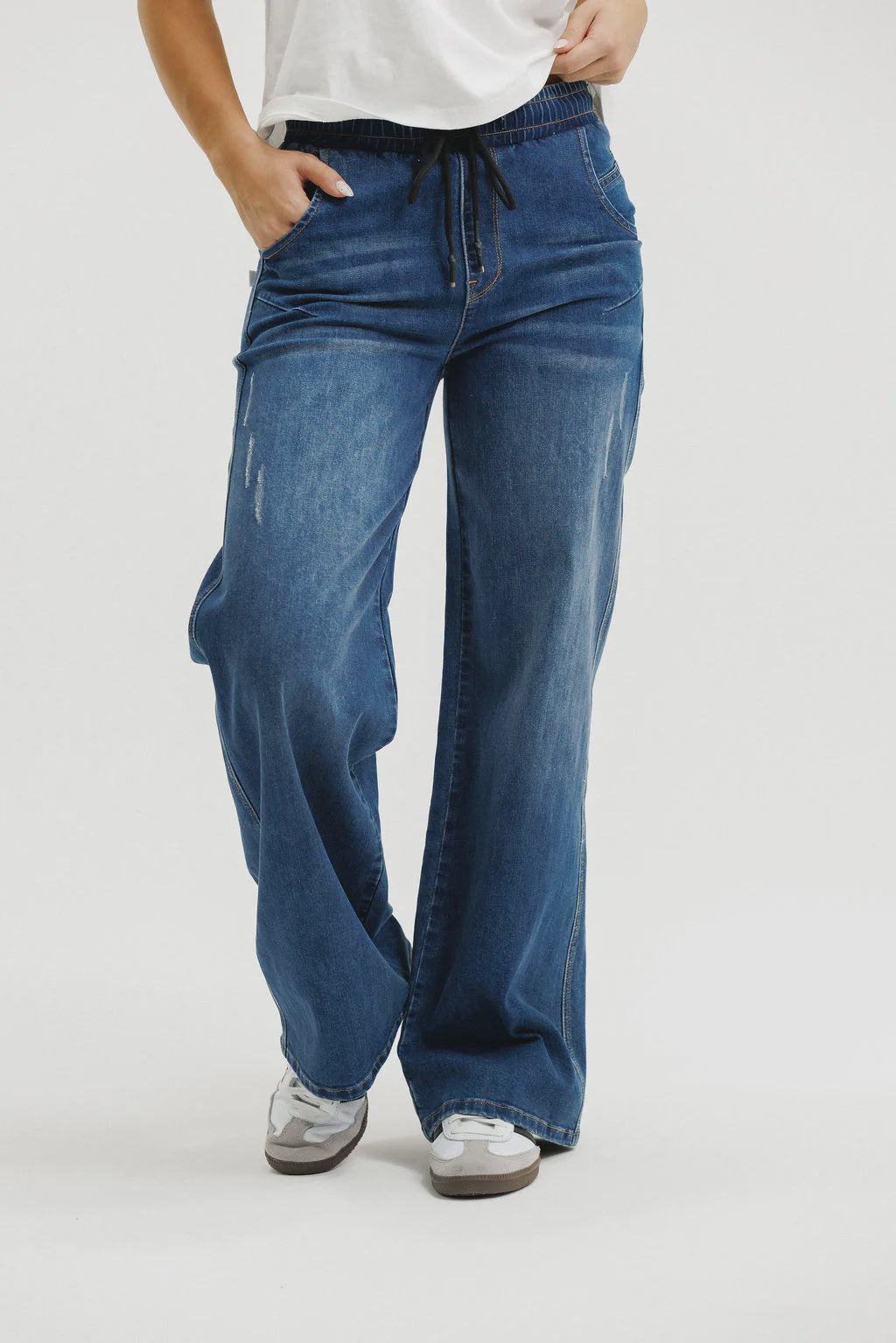 Palazzo Jeans - Blue Wash