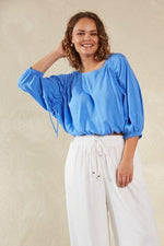 Palermo Drawstring Top - Coast