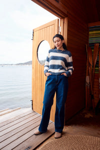 Pallas Stripe Jumper - Navy