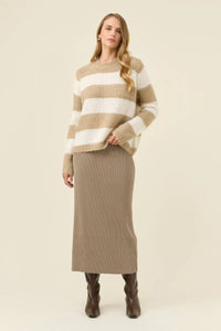 Pallas Stripe Jumper - Stone