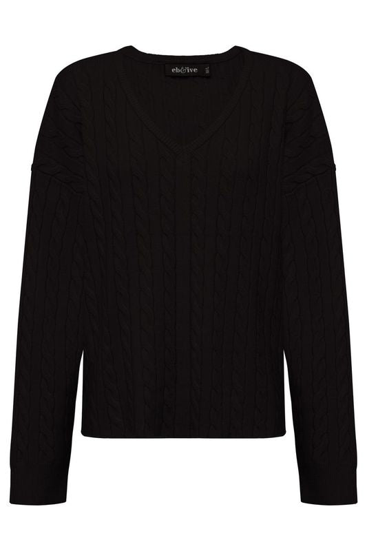 Palmer Cable Knit - Black