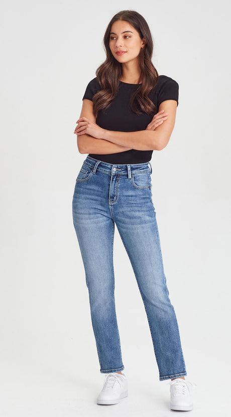 Peachy Push Up Denim Blue - Girl Next Door Fashion