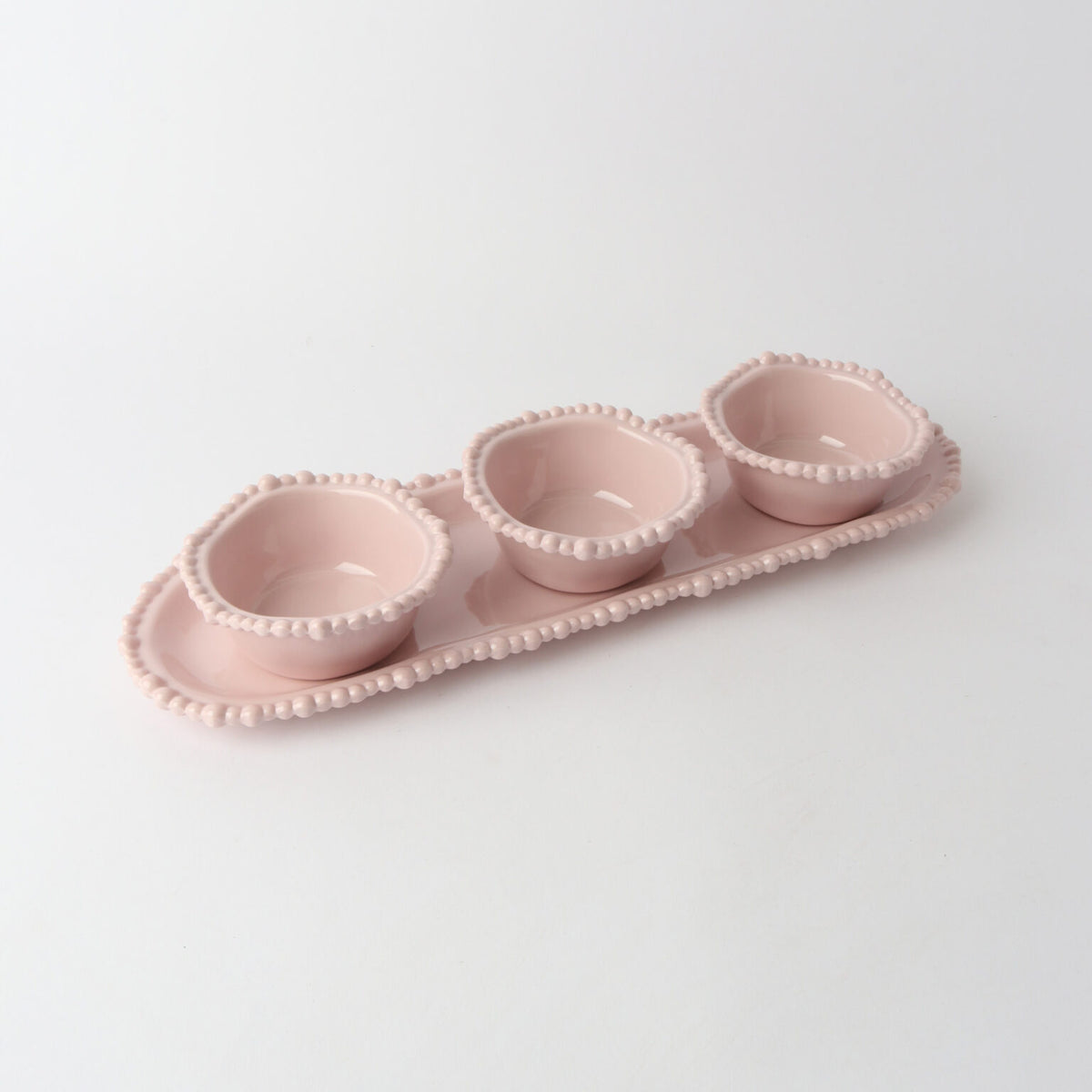 Melamine Pearl Platter 45cm - Pink