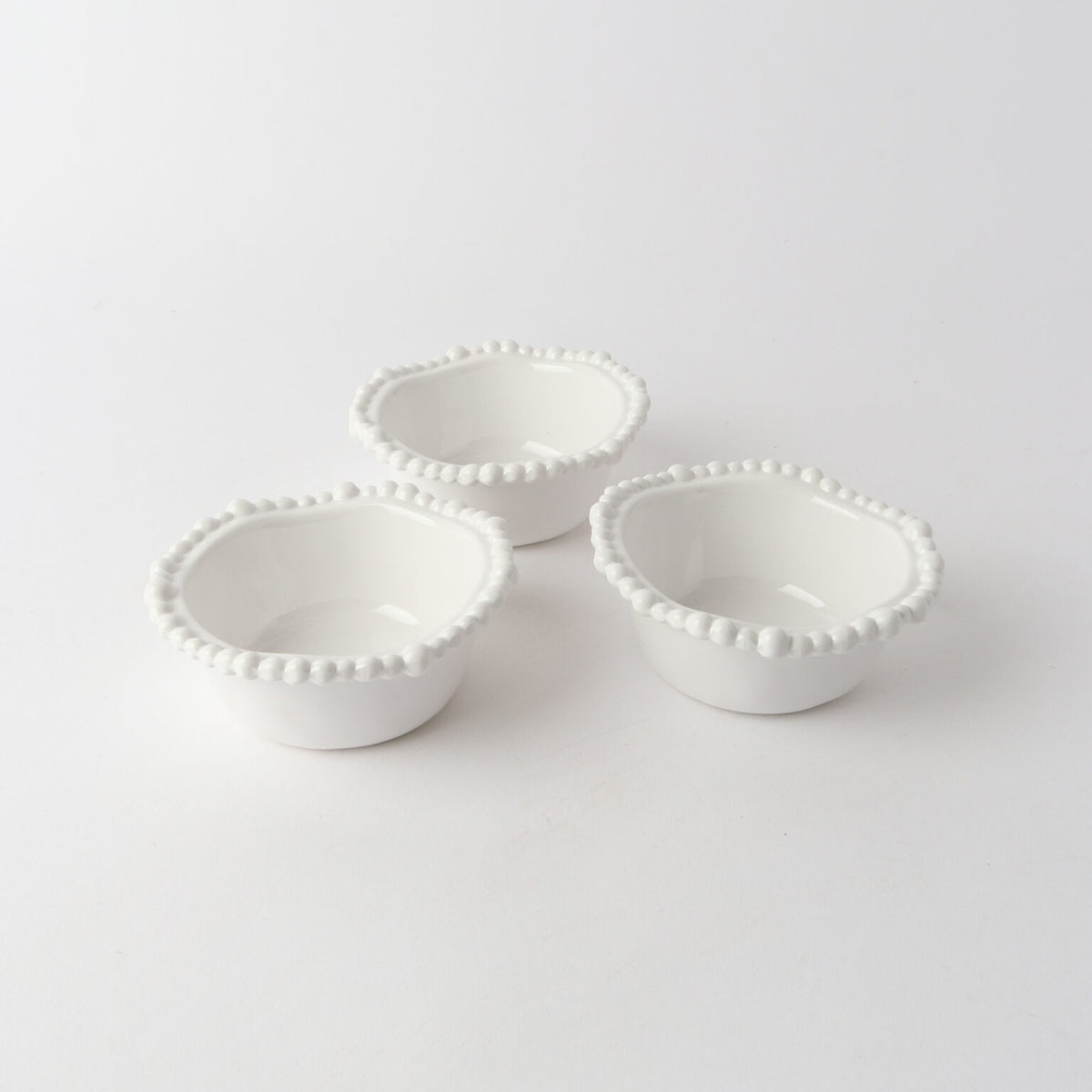 Melamine Pearl Snack  Bowl 12cm - White