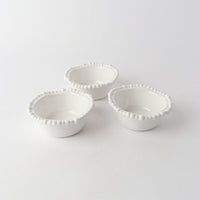 Melamine Pearl Snack  Bowl 12cm - White