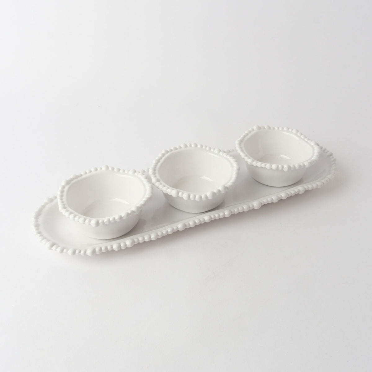 Melamine Pearl Snack  Bowl 12cm - White