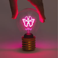 Pink Butterfly Lightbulb Lamp