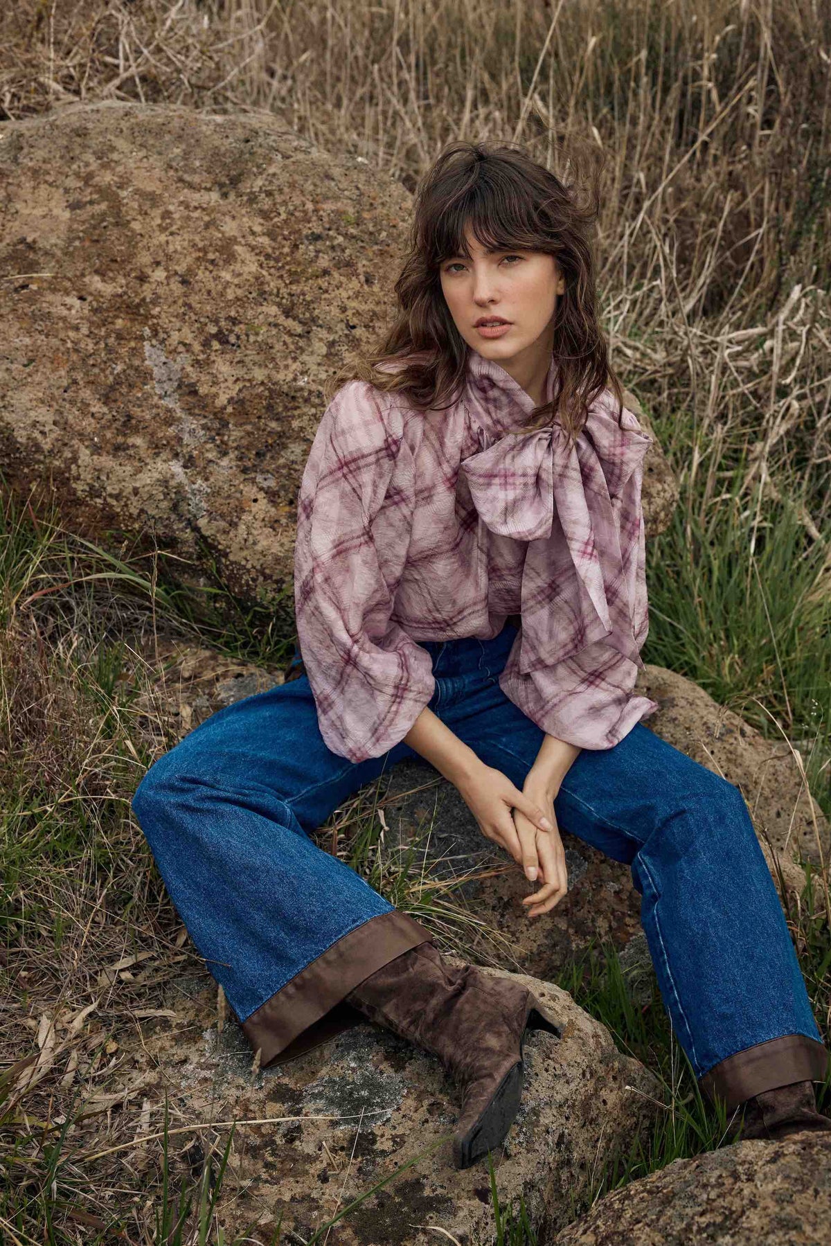 Eve Pussybow Blouse - Orchid