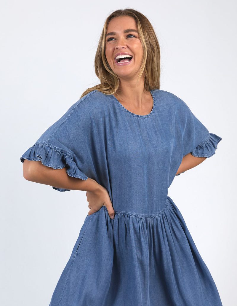 Charlie Chambray Dress - Blue Wash