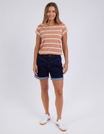 Manly Stripe Tee - Clay