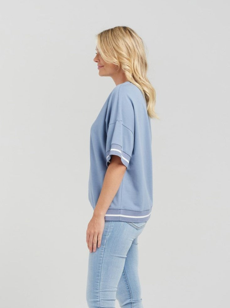 Gemma Top - Washed Blue