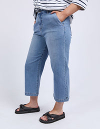 Sydney Cropped Wide Leg Jean - Light Blue Wash