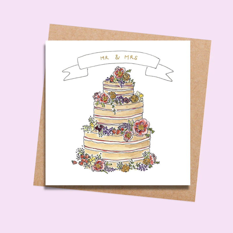 Mr & Mrs Cake Card