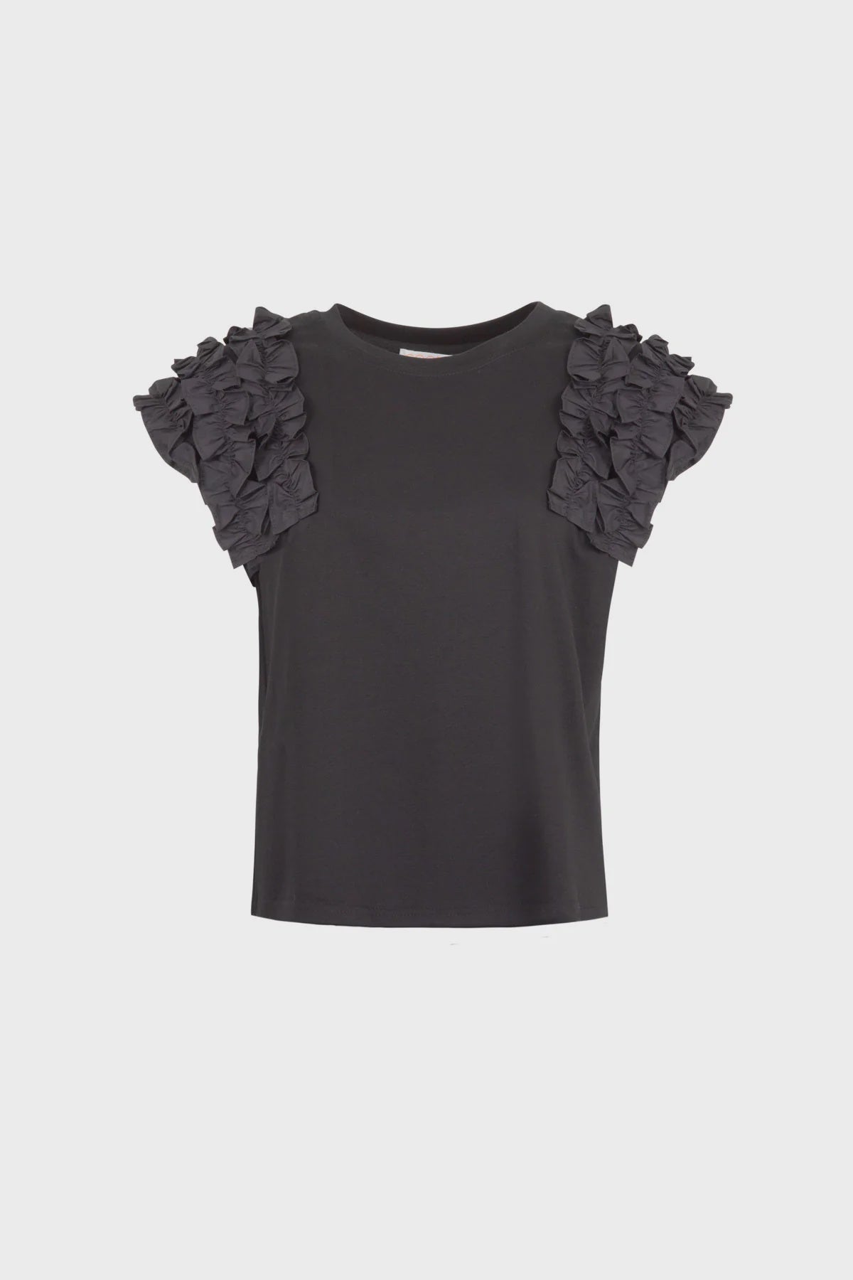 Ruffle Energy T-Shirt - Black
