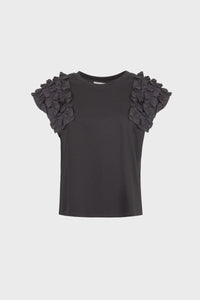 Ruffle Energy T-Shirt - Black