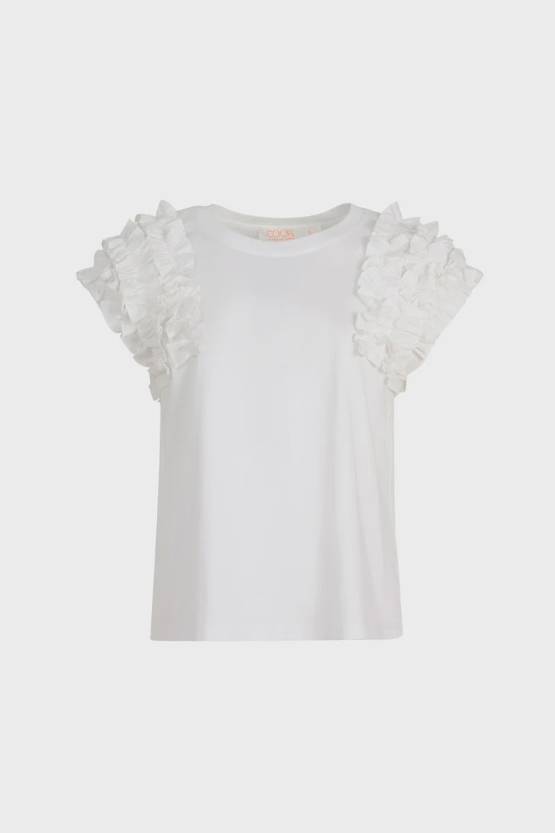 Ruffle Energy T-Shirt - White