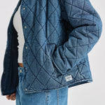 Denim Quilted Bomber - Blue Haze