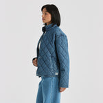 Denim Quilted Bomber - Blue Haze