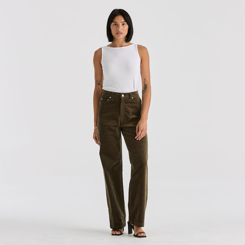 Hi Wide Jean - Deep Olive
