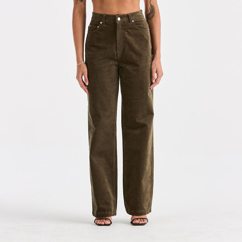 Hi Wide Jean - Deep Olive