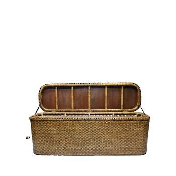 Rattan Bed End - Brown