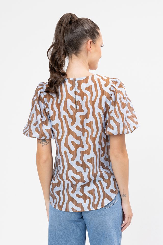 Relaxed Carefree Top - Chai Wave