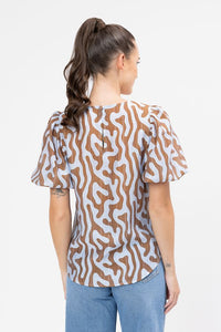Relaxed Carefree Top - Chai Wave