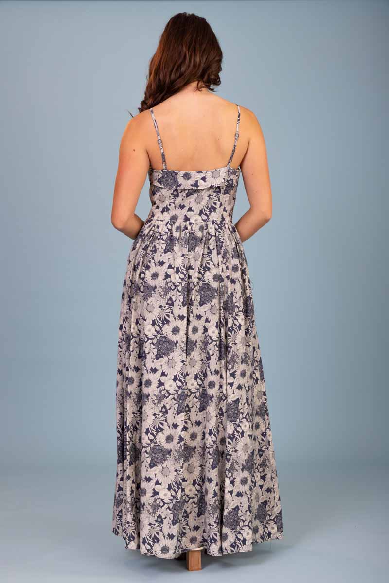 Rita Dress - Sunflower Navy