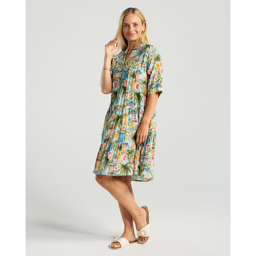 Rosanna Short Tiered Dress - Casa Del Sol Print
